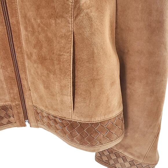 Willi Smith Women's Leather Skirt Jacket Set Western Size Large Tan - Picture 6 of 16